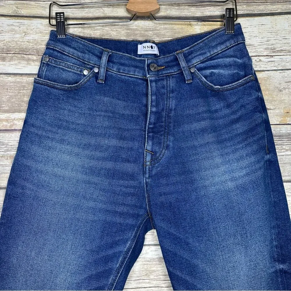 NN07 frey tapered leg jeans in mid blue 29/30